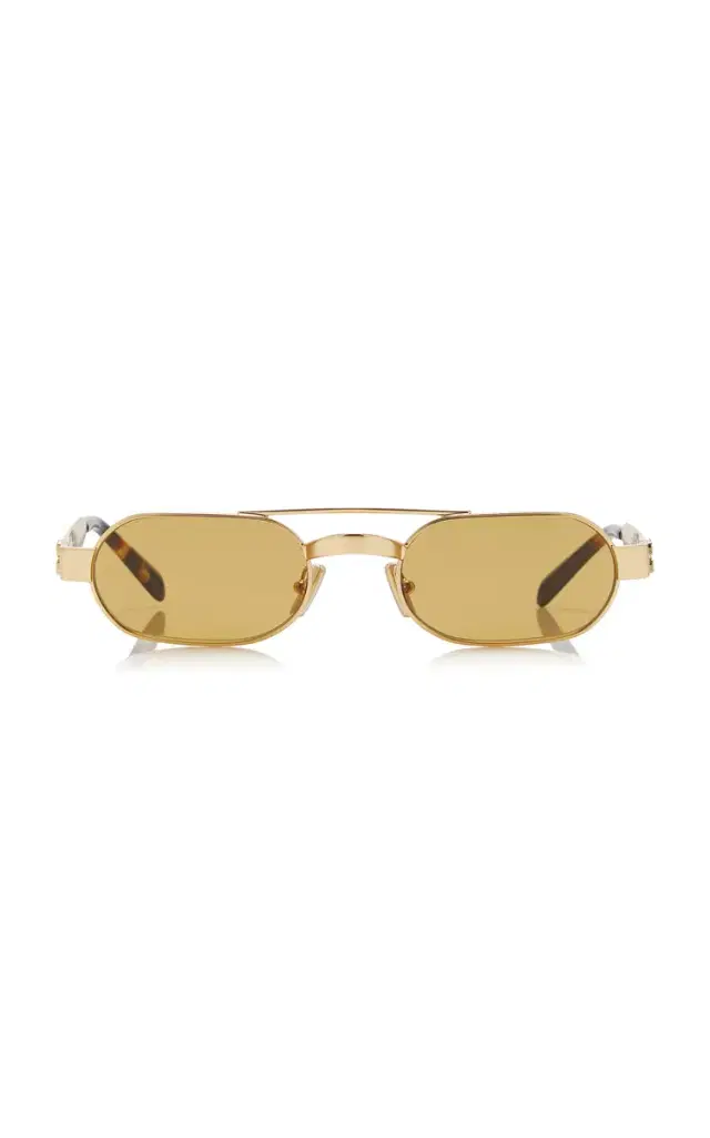 Miu Miu Aviator-Frame Metal Sunglasses