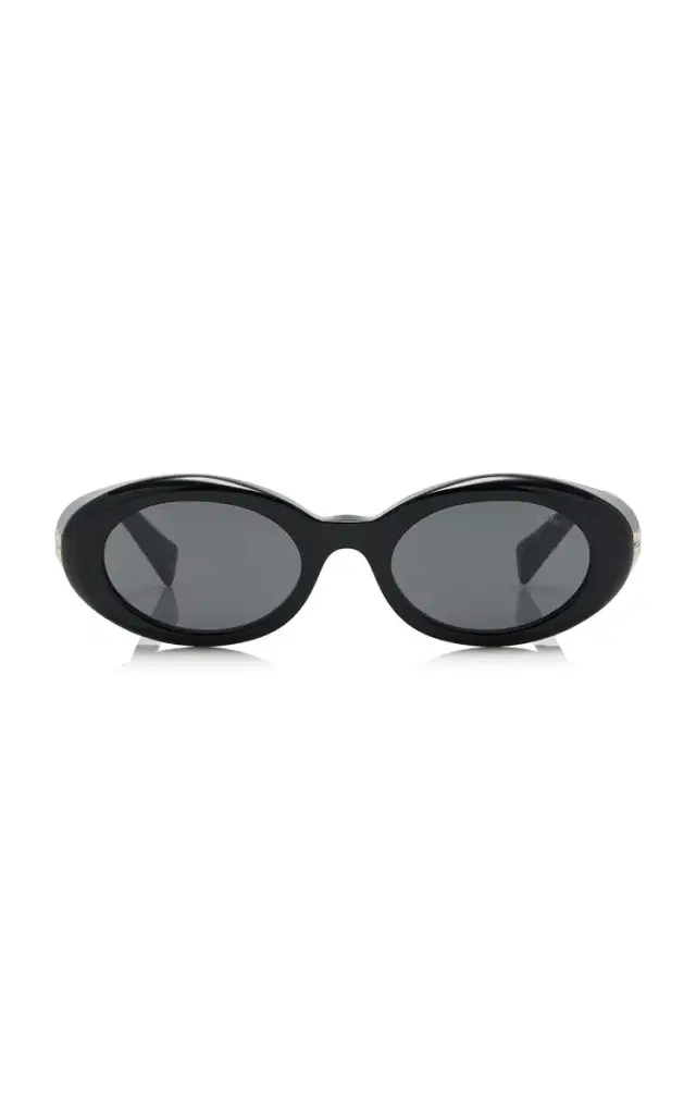 Round-Frame Acetate Sunglasses