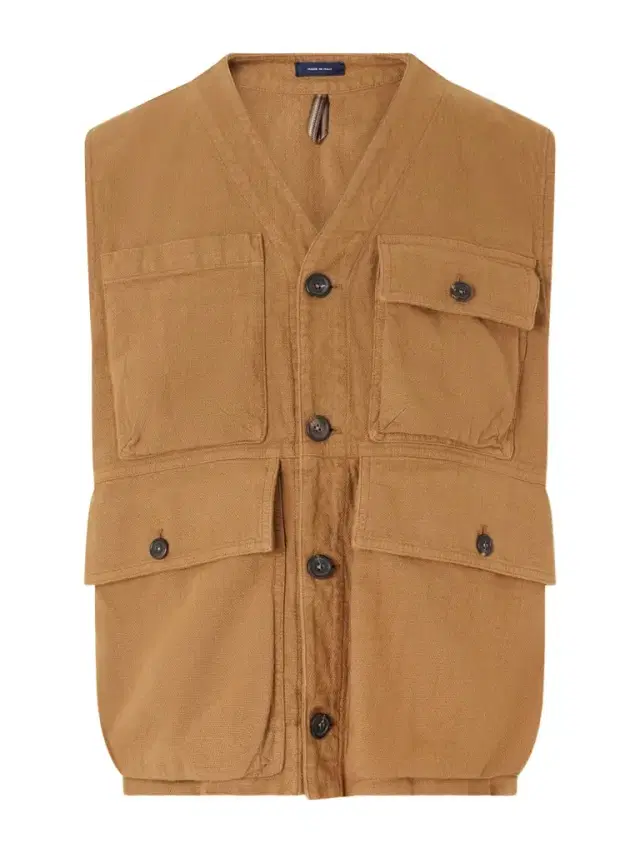Cotton-Drill Utility Vest - Men