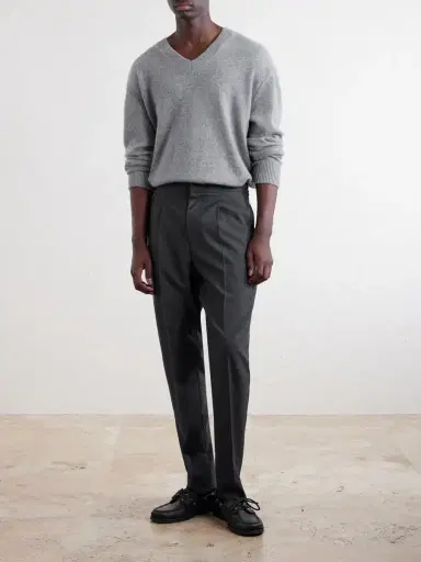 OFFICINE GÉNÉRALE Drew Tapered Pleated Wool Trousers - Men | Thumbnail 2