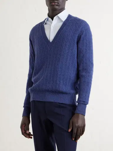 dunhill Ribbed Cashmere Sweater - Men | Thumbnail 3
