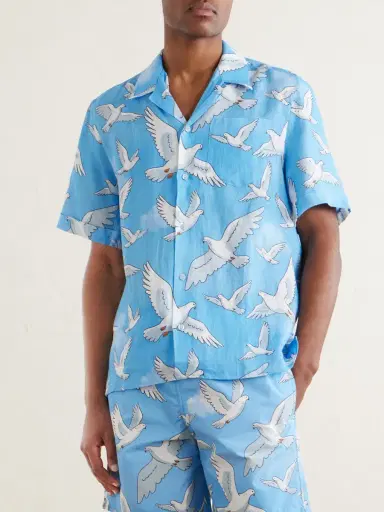 Vilebrequin 3.Paradis Chelly Printed Camp-Collar Linen Shirt - Men | Thumbnail 3