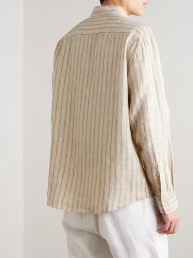 NN07 Deon 5728 Striped Linen Shirt - Men | Thumbnail 4