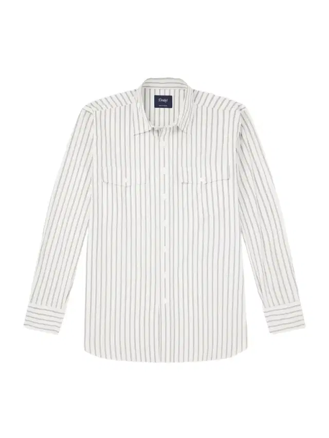Drake's Striped Cotton-Poplin Shirt - Men
