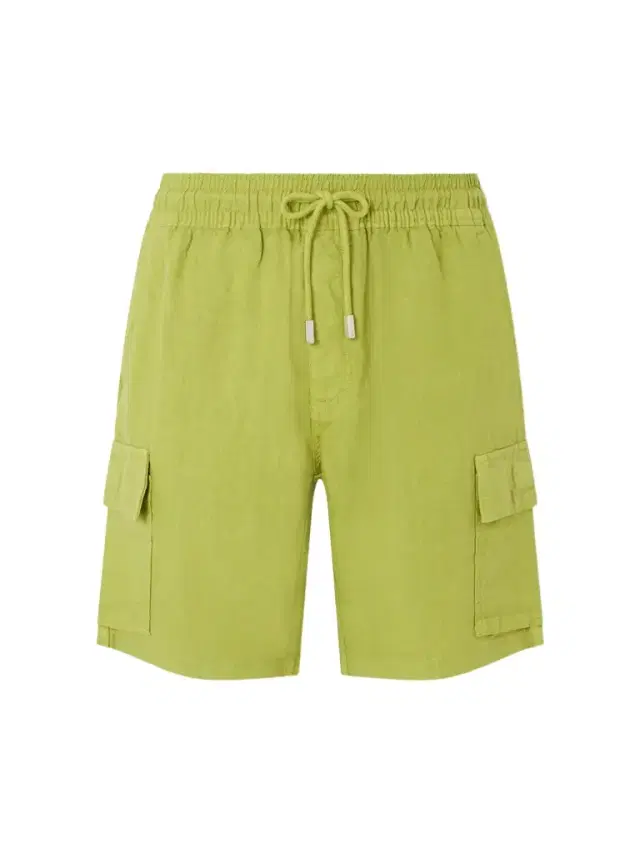 Straight-Leg Linen Drawstring Cargo Shorts - Men