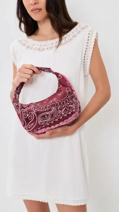 CALL IT BY YOUR NAME Mini Berlingot Bag Bordeaux/Fuchsia One Size | Thumbnail 3