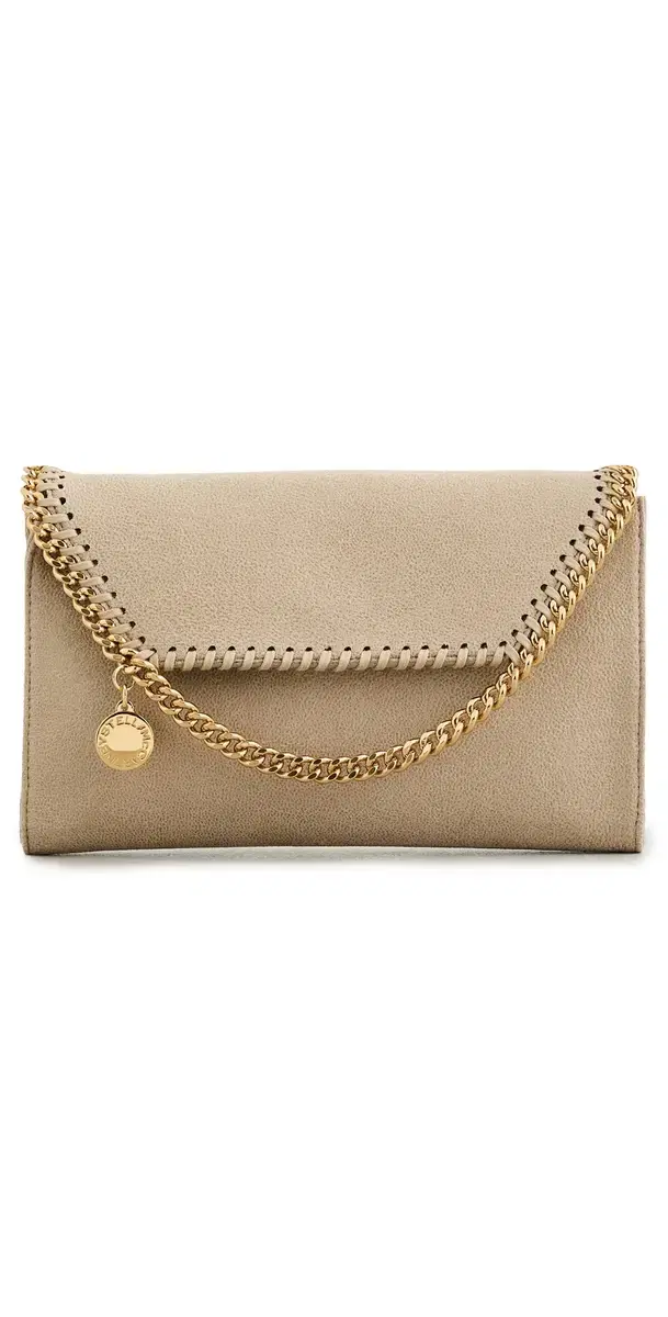 Stella McCartney Falabella Faux Shaggy Deerskin Wallet On Chain Butter Cream One Size