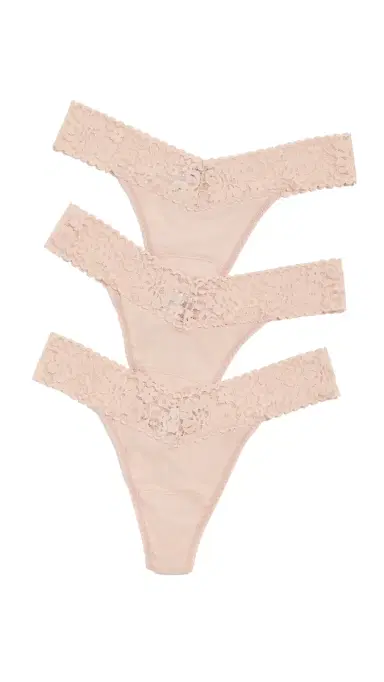 Hanky Panky Dreamease Original Rise Thong 3 Pack Chai One Size | Thumbnail 6