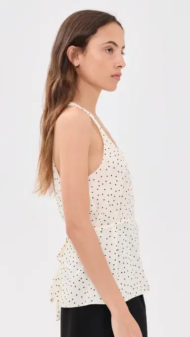 Theory Dot Print Belted Tank Top ulti/Chk | Thumbnail 4