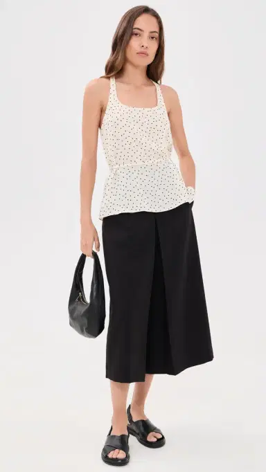 Theory Dot Print Belted Tank Top ulti/Chk | Thumbnail 5