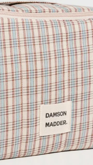 Damson Madder Large Check Wash Bag Ginger One Size | Thumbnail 5 Damson Madder Large Check Wash Bag Ginger One Size | Thumbnail 5