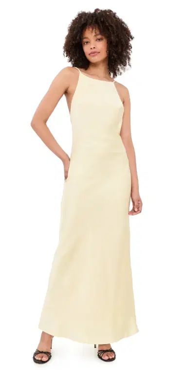 Line & Dot Emel Maxi Dress Light Yellow | Thumbnail 1 Line & Dot Emel Maxi Dress Light Yellow | Thumbnail 1