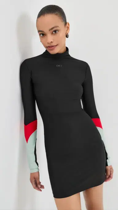 Off-White Insert Mini Dress Black | Thumbnail 2