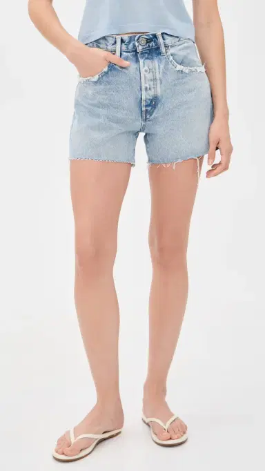 Moussy Vintage Southborough Denim Shorts Light Blue | Thumbnail 2