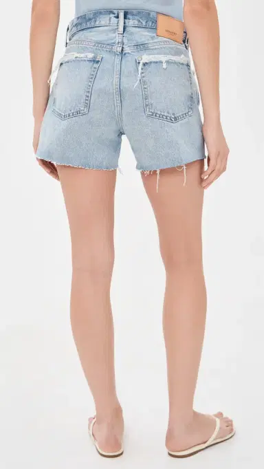 Moussy Vintage Southborough Denim Shorts Light Blue | Thumbnail 3