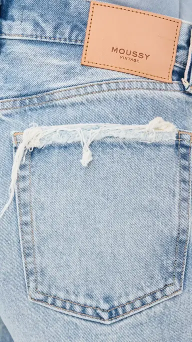 Moussy Vintage Southborough Denim Shorts Light Blue | Thumbnail 6