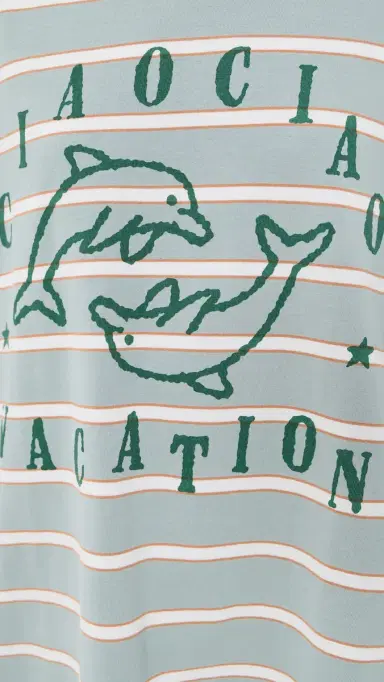 Ciao Ciao Vacation Delfino Core Tee Blue Stripe | Thumbnail 6