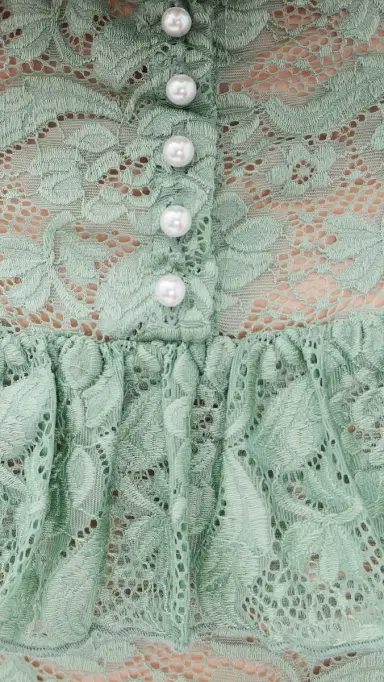 House of Aama High Neck Lace Top | Thumbnail 6 House of Aama High Neck Lace Top | Thumbnail 6