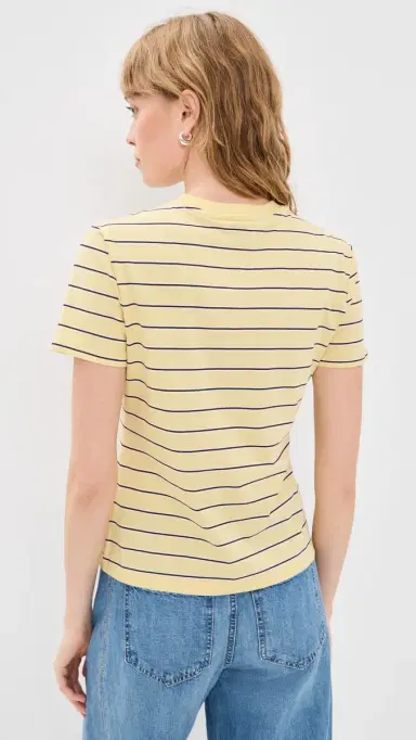 Staud Classic Crew Tee Monday Stripe | Thumbnail 3 Staud Classic Crew Tee Monday Stripe | Thumbnail 3