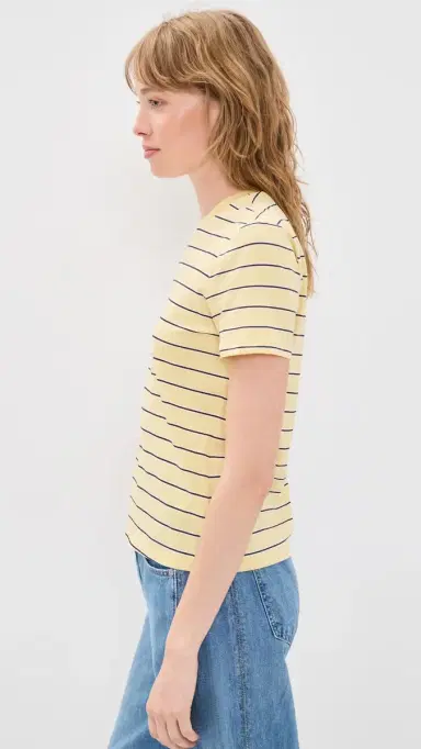 Staud Classic Crew Tee Monday Stripe | Thumbnail 4 Staud Classic Crew Tee Monday Stripe | Thumbnail 4
