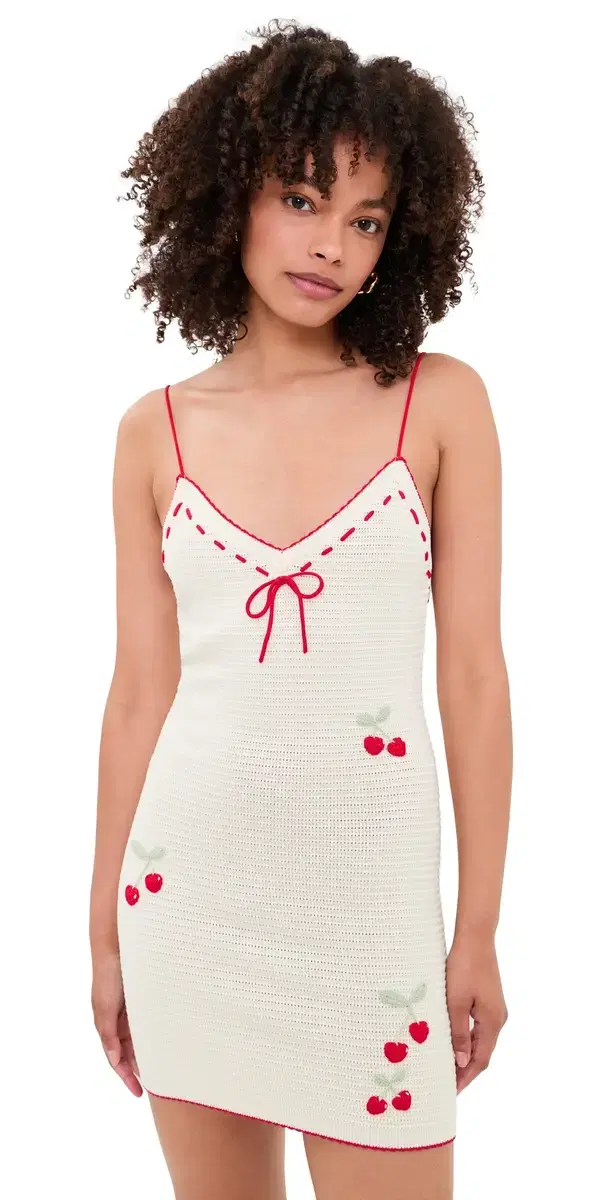 LoveShackFancy Yelena Dress Cherry ail