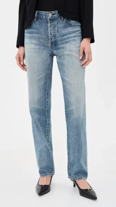 Moussy Vintage Leyden Straight Leg Jeans Light Blue 31 | Thumbnail 2