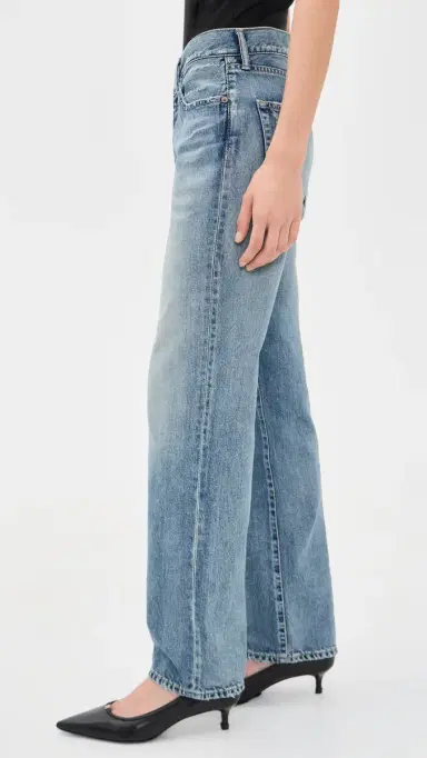 Moussy Vintage Leyden Straight Leg Jeans Light Blue 31 | Thumbnail 4