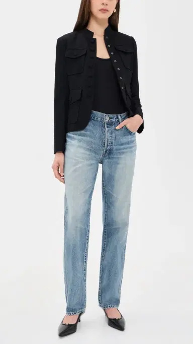 Moussy Vintage Leyden Straight Leg Jeans Light Blue 31 | Thumbnail 5