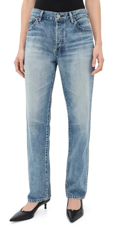 Moussy Vintage Leyden Straight Leg Jeans Light Blue 31 | Thumbnail 1