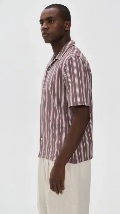 Madewell Florence Shirt Stripe Chalked Fig S | Thumbnail 4 Madewell Florence Shirt Stripe Chalked Fig S | Thumbnail 4