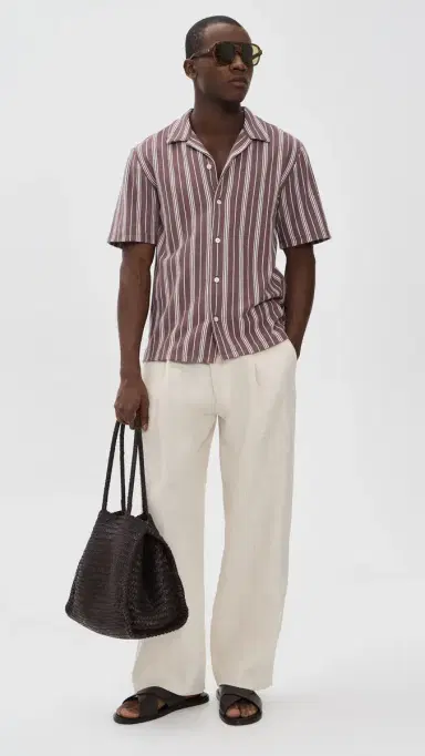 Madewell Florence Shirt Stripe Chalked Fig S | Thumbnail 5 Madewell Florence Shirt Stripe Chalked Fig S | Thumbnail 5