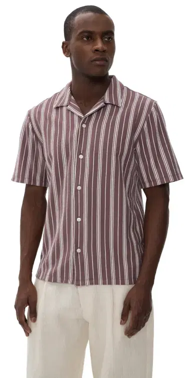 Madewell Florence Shirt Stripe Chalked Fig S | Thumbnail 1 Madewell Florence Shirt Stripe Chalked Fig S | Thumbnail 1
