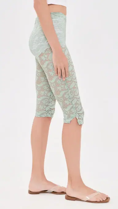 House of Aama Lace Capris Mint | Thumbnail 4 House of Aama Lace Capris Mint | Thumbnail 4