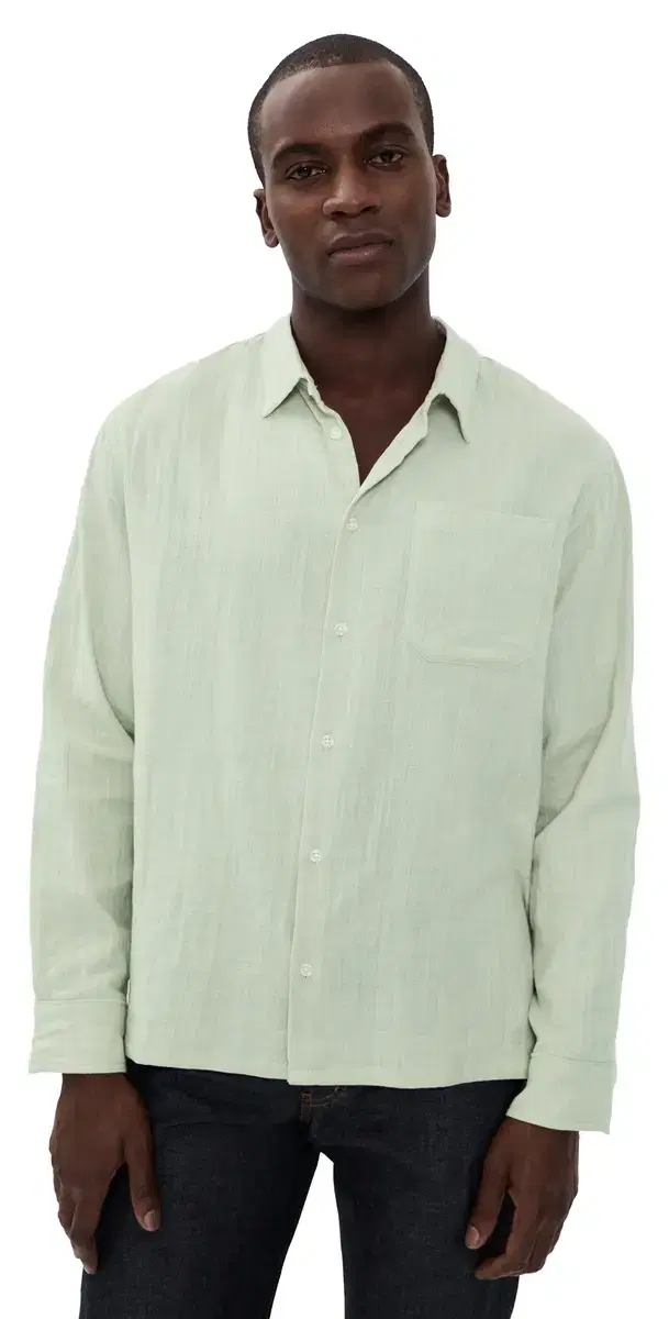 True Double Weave Slub Gauze Shirt Mint