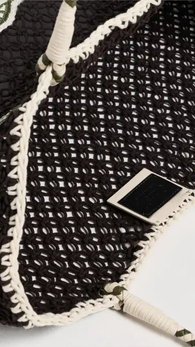 Clare V. Clare V. Lete Macrame Tote Bag Chocolate One Size | Thumbnail 6