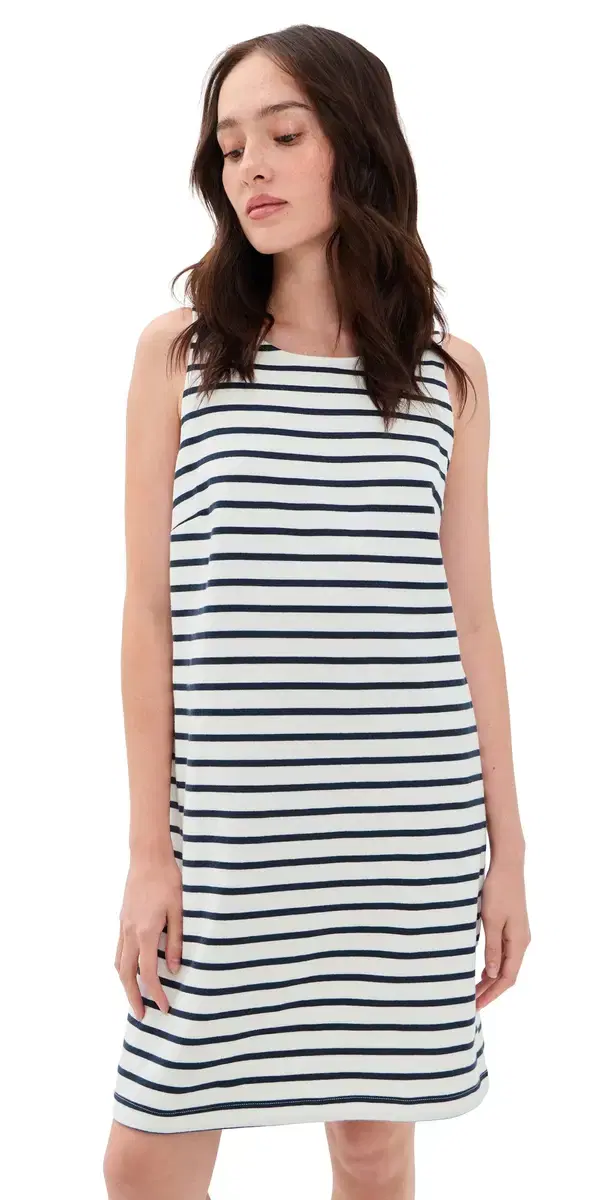 Kaylee Tank Dress  Navy tripe