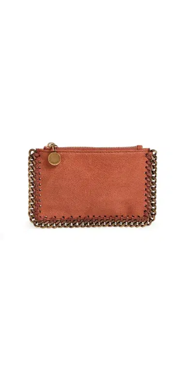 Stella McCartney Falabella Faux Shaggy Deer Zip Card Holder | Thumbnail 1