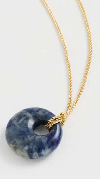 SHASHI Lapis Pendant Rope Chain Necklace Lapis One Size | Thumbnail 4