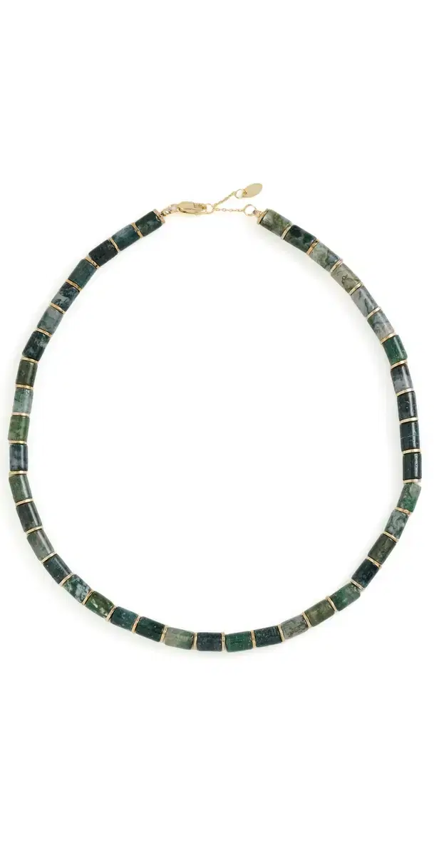 Cilindro Gemstone Necklace Green One Size