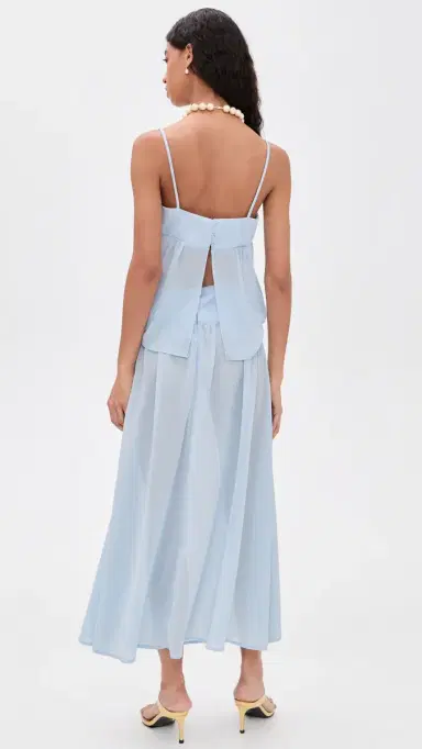 LIONESS Gracia Maxi Dress Pale Blue | Thumbnail 3