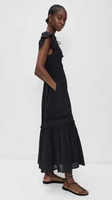 Cleobella Indira Ankle Dress Black | Thumbnail 4