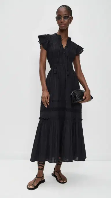 Cleobella Indira Ankle Dress Black | Thumbnail 5
