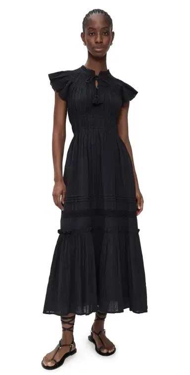 Cleobella Indira Ankle Dress Black | Thumbnail 1
