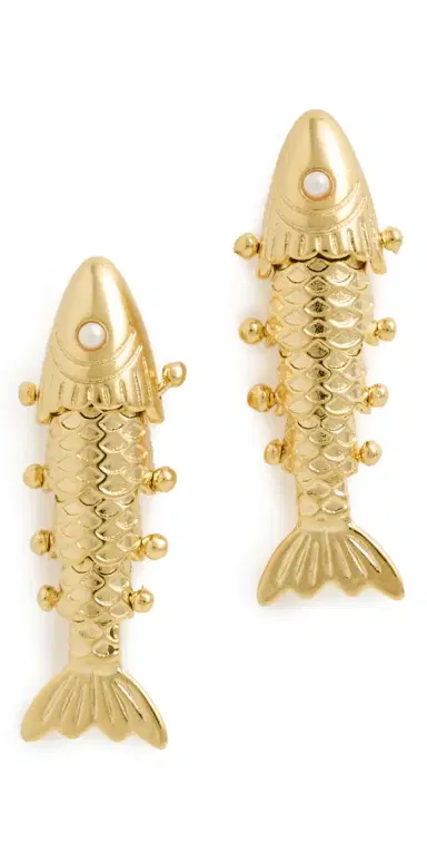 Brinker + Eliza Anchovy Earrings Gold One Size | Thumbnail 1