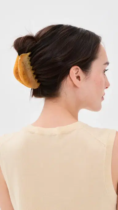 LELET NY Bleecker Claw Clip Caramel Tortoise One Size | Thumbnail 3