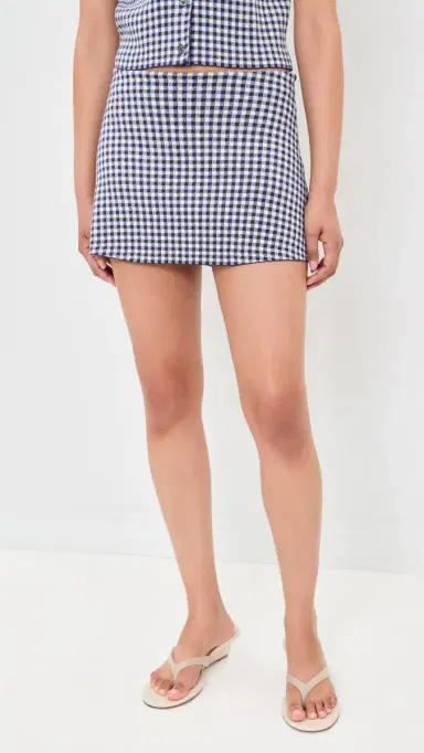 GOOD AMERICAN The Keepsake Skort Navy Gingham | Thumbnail 2 GOOD AMERICAN The Keepsake Skort Navy Gingham | Thumbnail 2