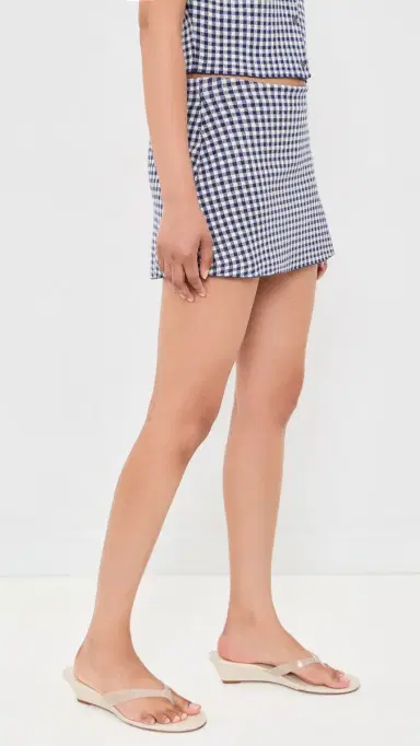 GOOD AMERICAN The Keepsake Skort Navy Gingham | Thumbnail 4 GOOD AMERICAN The Keepsake Skort Navy Gingham | Thumbnail 4