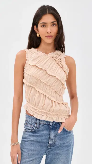 Free People Pink Sands Smocked Top Pink Sands | Thumbnail 2