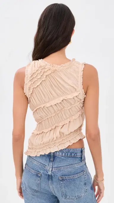 Free People Pink Sands Smocked Top Pink Sands | Thumbnail 3