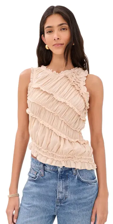 Free People Pink Sands Smocked Top Pink Sands | Thumbnail 1